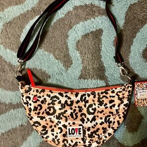 Brighton Spotted Love Swing Leopard Crossbody Bag